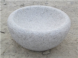 Garden Grey Granite Landscaping Stone Flower Pot