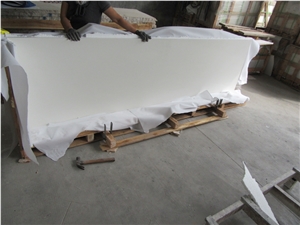 China High Quality Pure White Quartz Polished Countertop to Mexicao