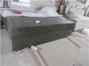 Laminated Round Edges China Green Granite Chengde Green Countertop Polished Surface