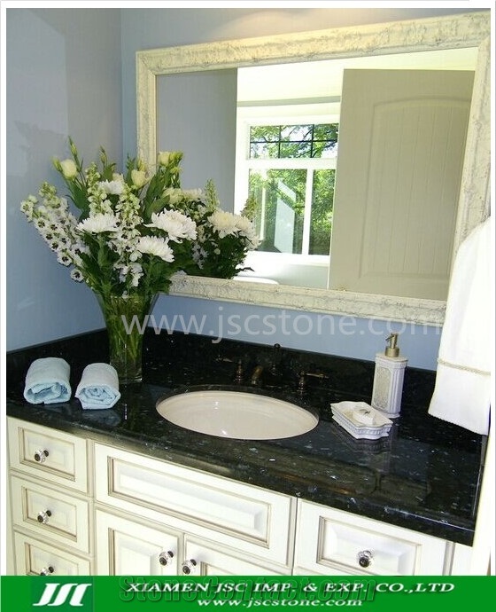 Emerald Pearl Granite Bathroom Vanities and Bath Top