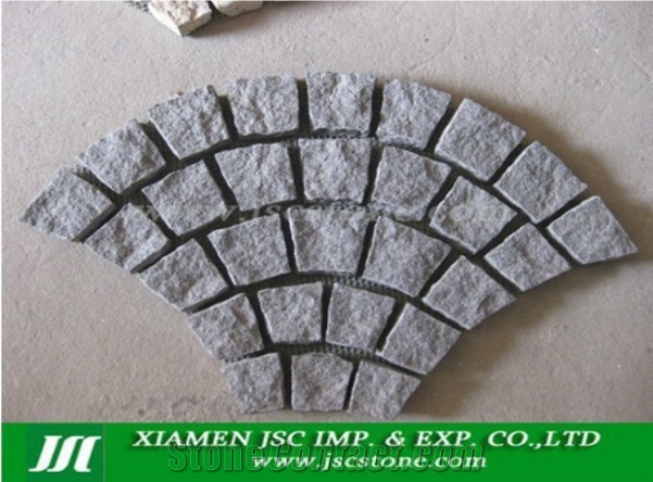 G682 G654 G603 G658 Mixed Meshed Granite Paving Stone,Cobble and Cube Stone on Meshed