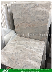 Green Cream Marble Tiles & Slabs, China Grey Marble