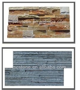 Grey Slate Cultured Stone, Slate Wall Cladding, Stacked Stone Veneer