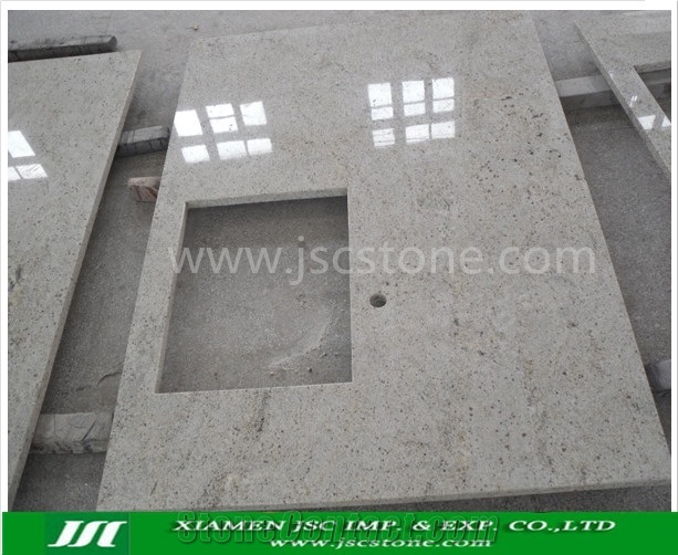 Kashmir White Granite Kitchen Countertops, Kitchen Island Tops