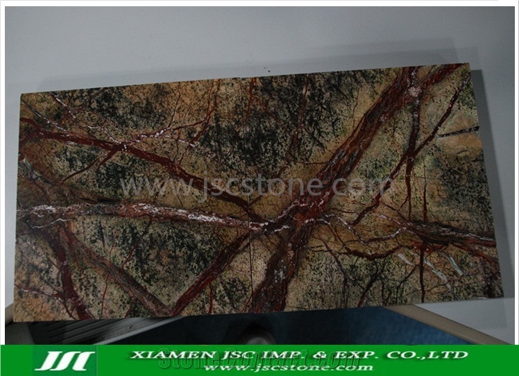 Rain Forest Green Marble Tiles & Slabs, India Green Marble