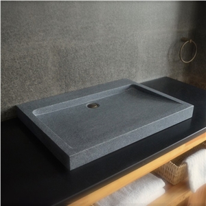 Dark Grey G654 Granite Stone Bathroom Wash Basin
