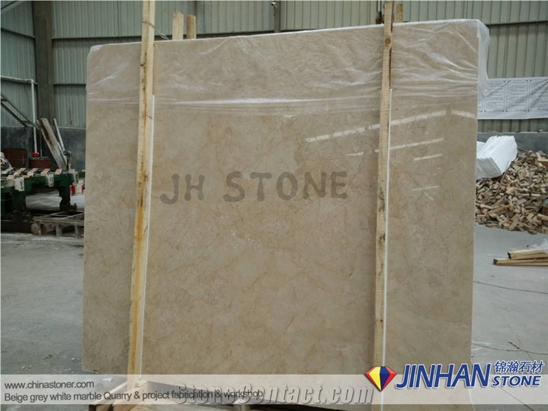 China Project Fabrication Prefab Chanel Cloud Marble Tiles, Turkey Beige Color Marble Floor Tiles