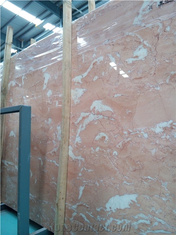 Classic Pink-Tea Rose Marble, Philippines Marble, Orange Marble, Bookmatch Slabs for Decor Wall and Floor Tile