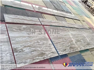 Greece Marble, White Marble Ionia Marble Bookmatch Slabs, Cut to Size for Decor Wall and Floor Tile