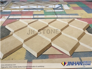 Light Pearl, Baiyulan Cream,Turkey Marble, Beige Marble,Marble Bookmatch Slabs for Decor Wall and Floor Tile