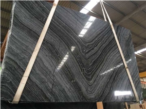 Antique Wooden Marble, Black Marble, with Wooden Veins Slabs or Tiles, for Wall or Flooring Coverage