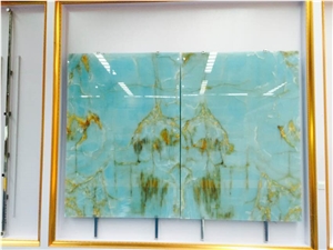 Blue Onyx, Exclusive Onyx, Slabs or Tiles, for Background Wall or Other Interior Decoration