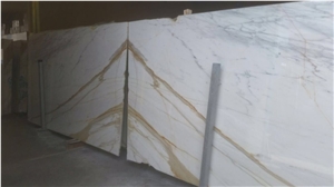 Calacatta Gold Marble,Luxury Marble. Top Quality, Golden Line Veins, Slabs or Tiles, for Interior Decoration