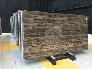 Golden Coast, Universal Brown, Black and Golden Veins, Slabs or Tiles, for Wall or Flooring Coverage, Top Quality