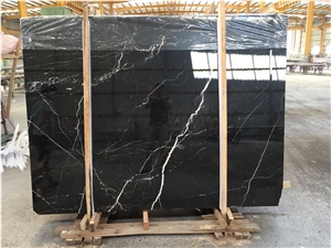 St.Laurent Black Marble Slabs or Tiles for Wall Floor Top Quality