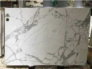 Statuario Marble, White Marble Slabs or Tiles, for High End Hotel, House or Other High End Places