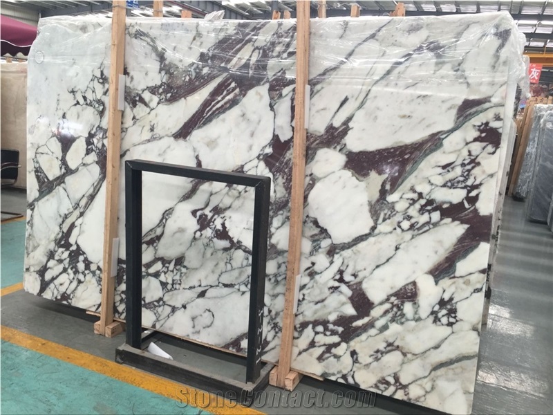 White and Purple Lily, Marble, Slabs or Tiles, for Wall Of Flooring Coverage