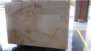 White Onyx, Line Vein White Onyx Onix, Top Quality, Clear Slabs or Tiles, for Bathroom or Background Wall Decoration