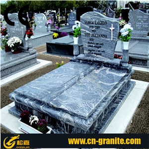 Bahama Blue Granite Tombstone/Seablue Granite Monument/Royalblue Headstones/European Style Tombstone & Monument