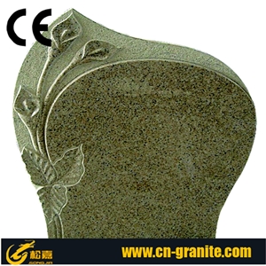 European Style Headstone for Cemetery, Carving Single Tombstone Monument Design