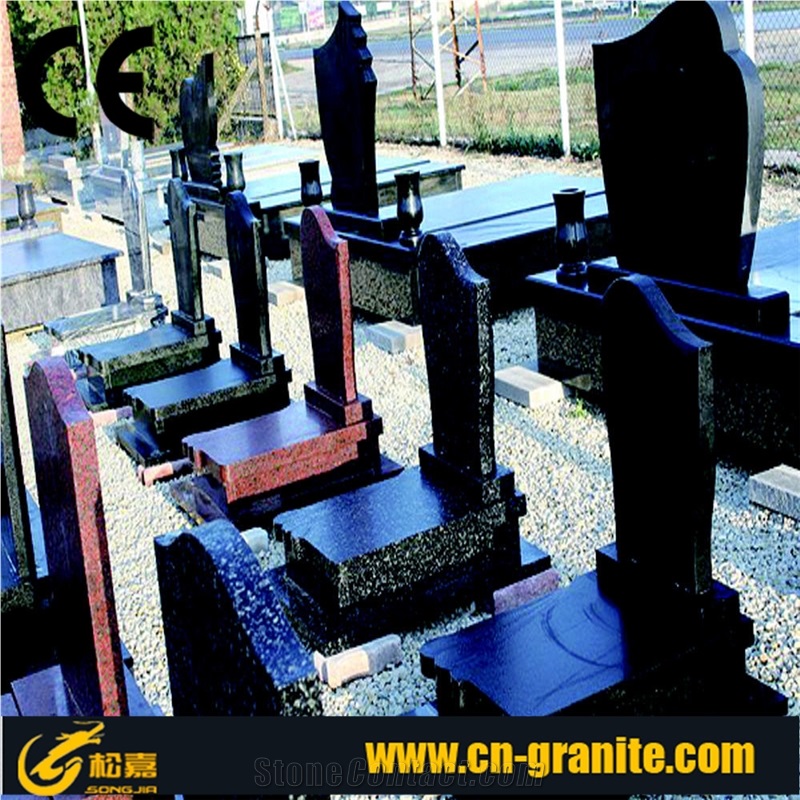 European Tombstone,Cheap Price Monuments Design,Own Factory Cemetery Monuments Design,Polished Black Grey Engraved Tombstone,Headstone, Black Granite Tombstone