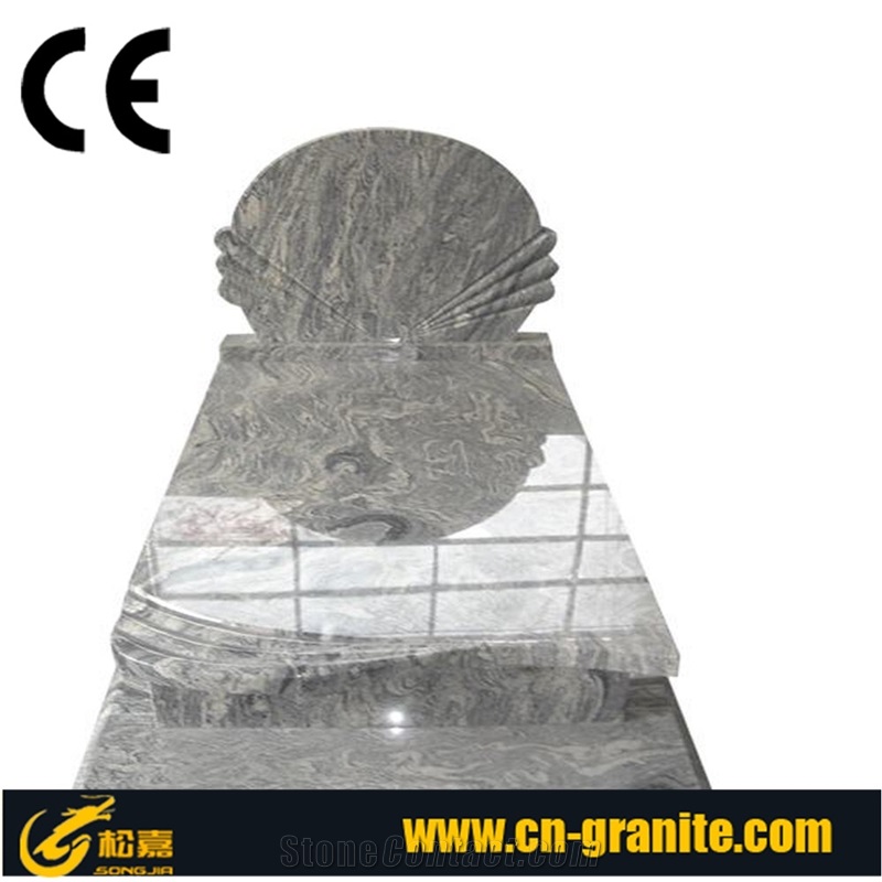 Grey Granite Upright Design Tombstone,Polished Grey Monuments, Cheap Price,Russia Tombstone,Single Headstone Monuments High Quality
