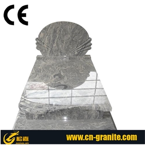 Grey Granite Upright Design Tombstone,Polished Grey Monuments, Cheap Price,Russia Tombstone,Single Headstone Monuments High Quality