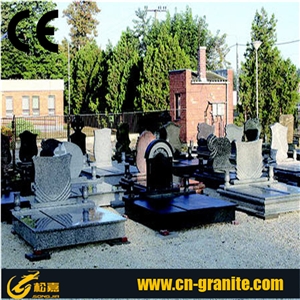 Italy Style Tombstone, Grey Granite Upright Design Tombstone,Polished Grey Monuments, Cheap Price,Russia Tombstone,Single Headstone Monuments High Quality