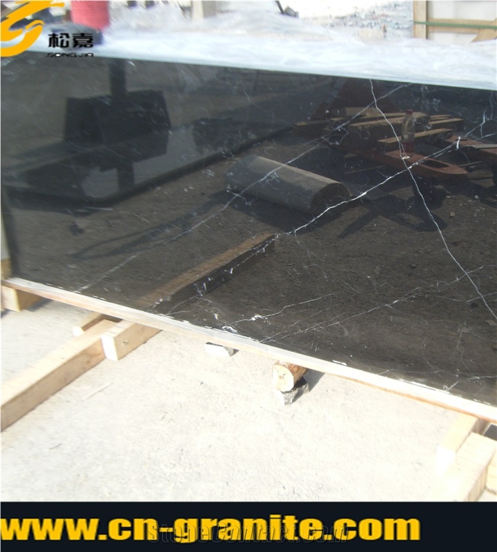 Negro Marquina Marble Tiles & Slabs, Black Polished Marble Floor Tiles, Wall Covering Tiles