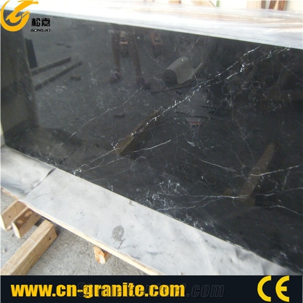 Negro Marquina Marble Tiles & Slabs, Black Polished Marble Floor Tiles, Wall Covering Tiles