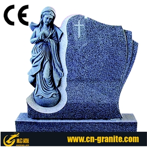Western Style Engraved Granite Tombstone,Single Engraved Monument,Grey China Graniteheadstone,High Quality Engraved Headstone,Heart Tombstone,Cross Tombstone,Cheap Price,Poland