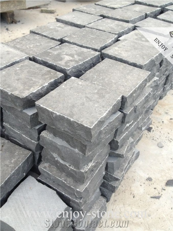 Black Basalt Natural Split Finish Pave Stone for Garden Landscaping/Walkways/Driveway/Chinese Zhangpu Black Basalt
