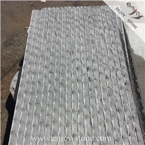 China Grey Basalt Wall Tiles Chiseled Waterfall Finished