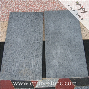 Chiseled Split Finished Zhangpu Black Basalt Cut to Size Tiles / Wall Cladding / Pavers 