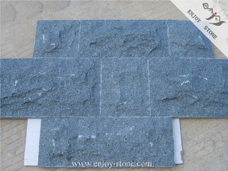 G612 Oliver Green Natural Granite Natural Split Wall Tiles/Mushroom China Green Granite Tiles/Zhangpu Dark Green Granite Flooring Tiles
