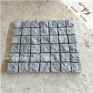 G654 Natural Split & Tumbled Grey Granite Pattern Paving Stone/Chinese Cheap Granite Cube Stone