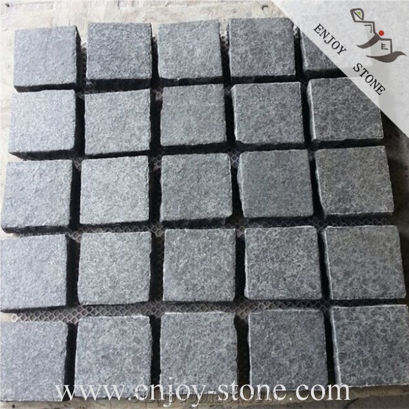 G684 Fudding Black Granite / Black Pearl Basalt / Cobblestone / Paving Stone / Cube Stone / China Black Granite or Basalt Paving Sets 