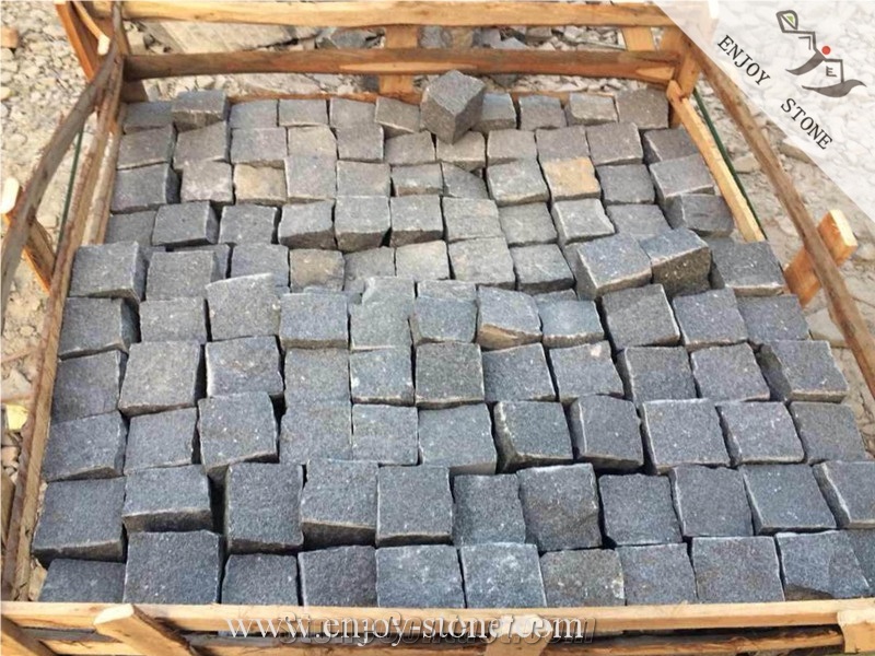 Granite G654 Granite/Padang Dark/China Dark Grey Cobble Stone Pavement for Walkway/Driveway