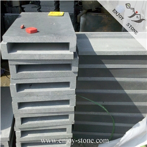 Honed Bluestone Swimming Pool Coping Tiles Dropface/Bullnose