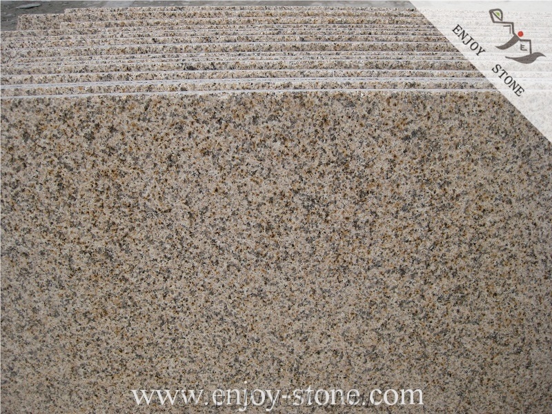 Non-Slip G682 Yellow Granite Flooring for Backyard Tiles, China Rusty Yellow Granite Wall Tiles