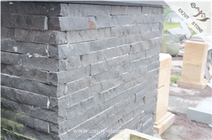 Split Face China Black Basalt Decorative Walling Tile Outdoor/Zhangpu Black Basalt Walling Tiles