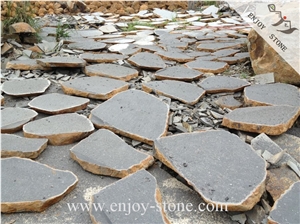 Zhangpu Black Basalt Flagstone Paving Stone/Ramdom Sizes