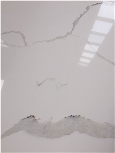Bst Calacatta Nuvo White Quartz Stone Slab for Floor&Wall&Pre-Fabricated Tops with Polishing Quartz Surface and Various Edge Profiles