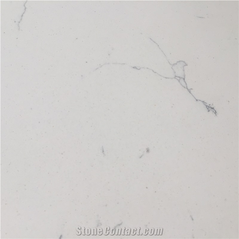 Carrara White Marble Like Quartz Countertops Worktops and Bench Tops 2cm Thick Solid Surfaces