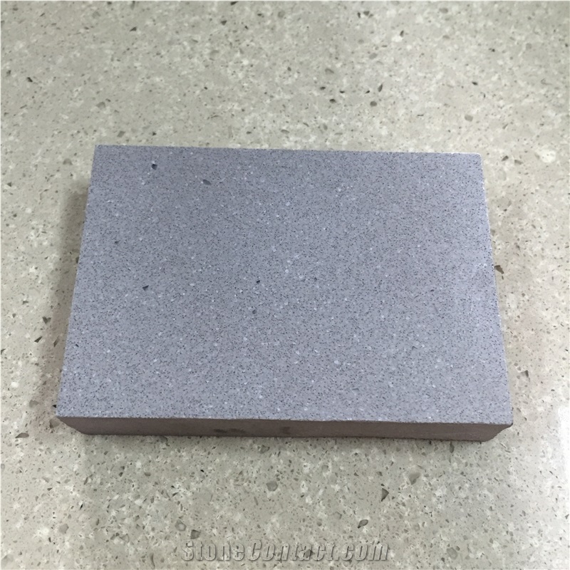 Sleek Concrete China Man-Made Quartz Stone a New Surface Application Meterial for Worktop,High Performance Against Staining,Scratching and Scorching