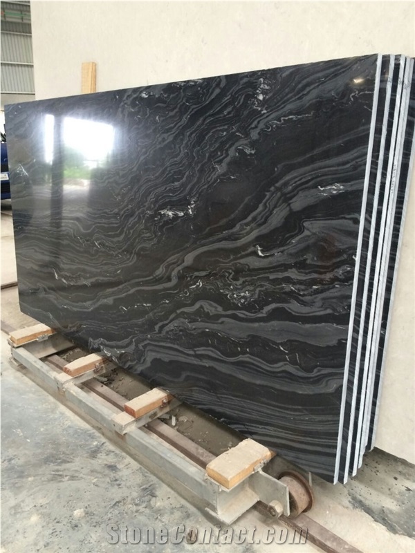 Forest Black, Ab Black Marble Slabs, India Black Marble