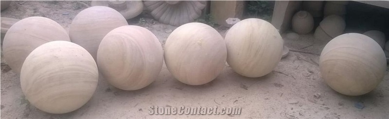 Teakwood Sandstone Ball,Sandstone Sphere,Sandstone Globe