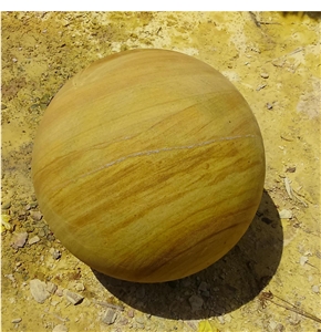 Teakwood Sandstone Ball,Sandstone Sphere,Sandstone Globe