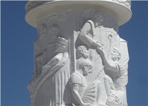 Sivec White Marble Architectural, Sculptured Columns