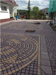 China Factory Direct Red Granite Stone Courtyard Road Pavers Pattern, Driveway Paving Stone, Exterior Pattern Design